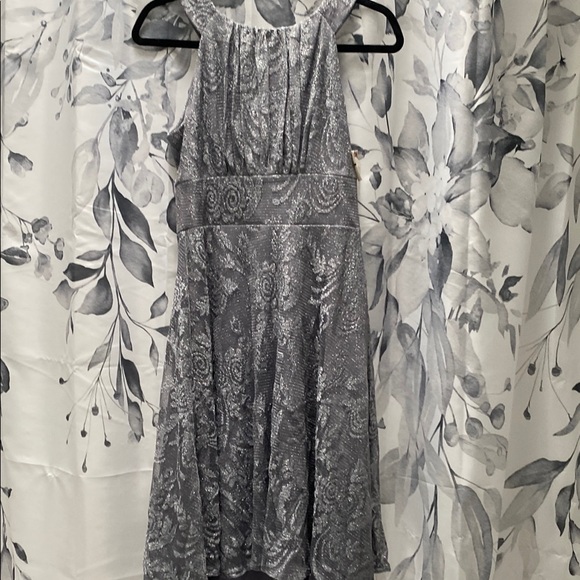 Gabby Skye Dresses & Skirts - NWT Elegant Silver Sleeveless Dress, size 4